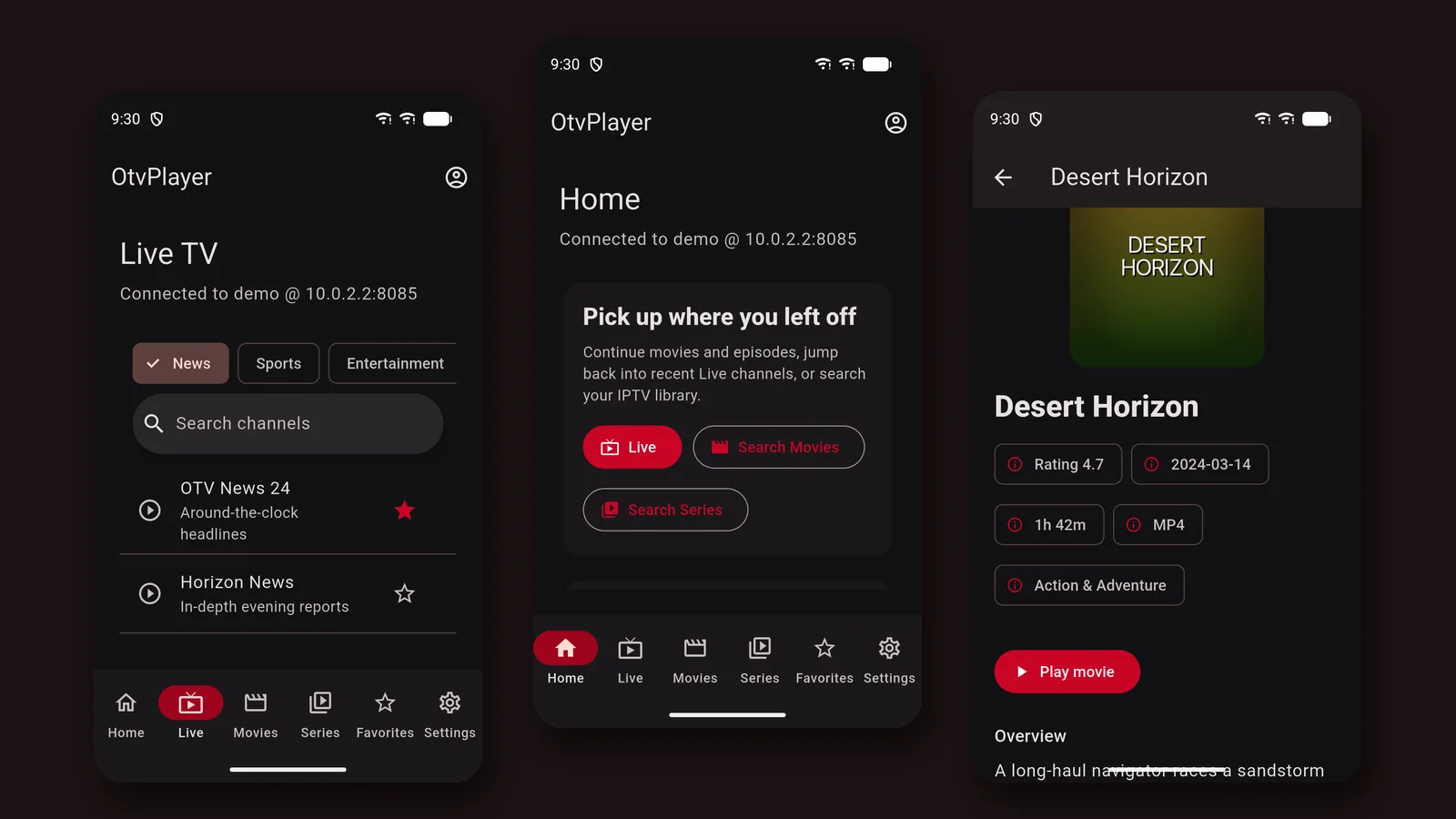 OtvPlayer screenshot